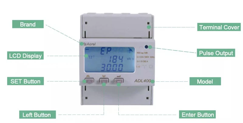 Acrel din rail three phase digital multi function smart meter Acrel din rail three phase digital multi function smart meter
