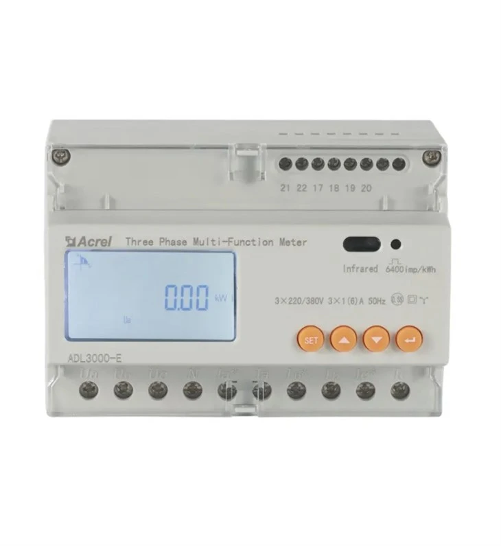 Medidor de kWh trifásico con riel DIN